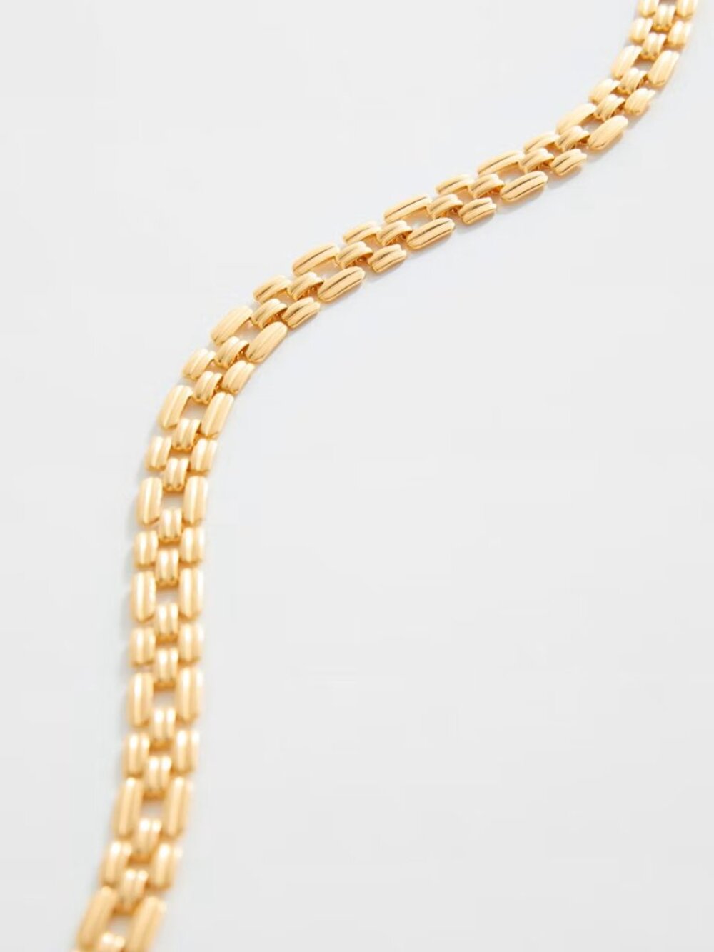 Mango Flat Link Gold Necklace - Picture 2 of 6